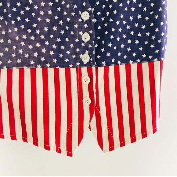 VTG American Flag Button Vest - Picture 3 of 5